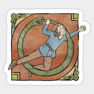 Medieval Hoop Snake! Sticker